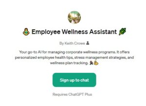 chatGPT employee wellness assistant